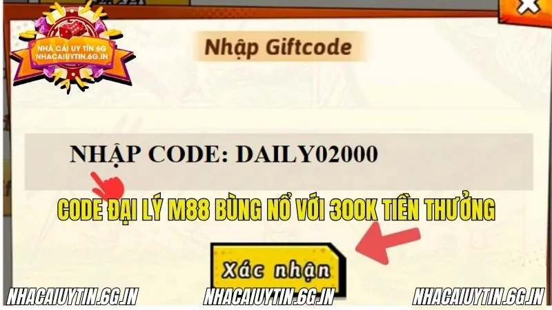 Code M88 từ đại lý mang đến số tiền thưởng lớn