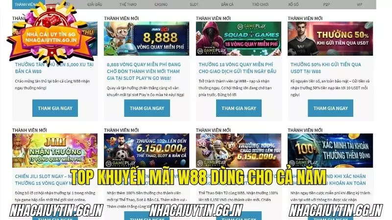 Áp dụng mã code W88 cho cả năm