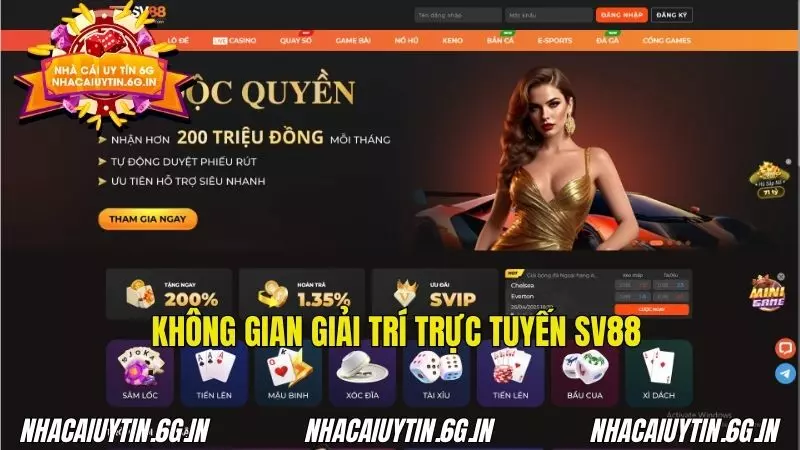 Không gian giải trí trực tuyến SV88 mang đến cảm giác mới mẻ